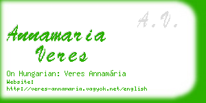 annamaria veres business card